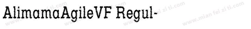 AlimamaAgileVF Regul字体转换